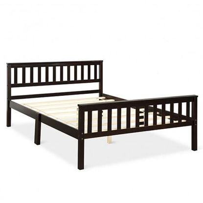 Foto de Wood Bed Frame Wood Slats Support Platform Full Size