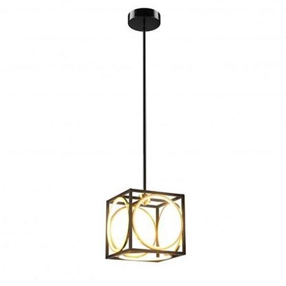 Picture of Modern LED Pendant Light with 42 Inches Adjustable Suspender-Black