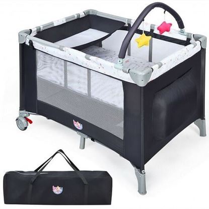 Picture of Portable Baby Playard Playpen Nursery Center with Mattress