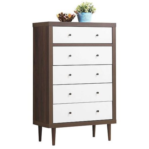 Picture of 5 Drawer Dresser Wood Chest of Storage Cabinet Organizer