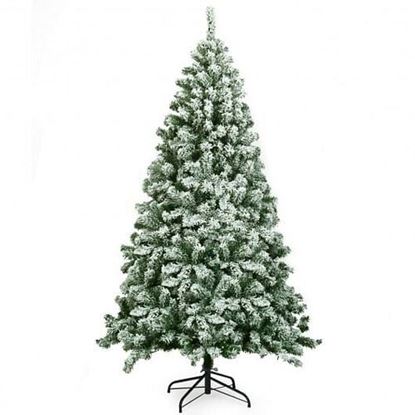 Picture of 6 Feet Snow Flocked Artificial Christmas Tree Hinged with 928 Tips