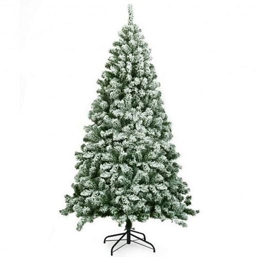 Picture of 6 Feet Snow Flocked Artificial Christmas Tree Hinged with 928 Tips