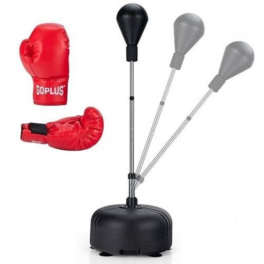 Picture of Adjustable Freestanding Punching Bag with Boxing Gloves for Adult and Kids