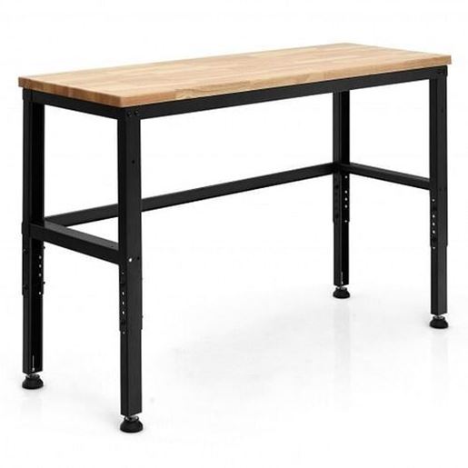 Picture of 53 Inch Adjustable Heavy-Duty Workbench with Rubber Wood Top