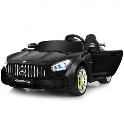 Picture of 12V Kids Ride On Car Mercedes Benz AMG GTR with Remote and LED Lights-Black