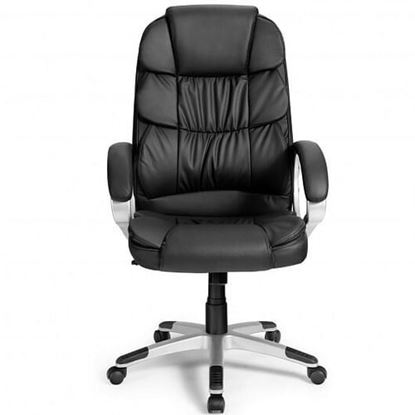 Picture of Ergonomic Office High Back Leather Adjustable Chair -Black