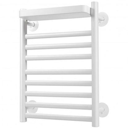 Picture of 110W Electric Heated Towel Rack with Top Tray for Bathroom and Kitchen