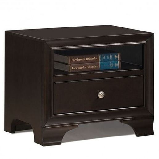 Picture of Nightstand Sofa Side Table End Table Storage Drawer -Brown