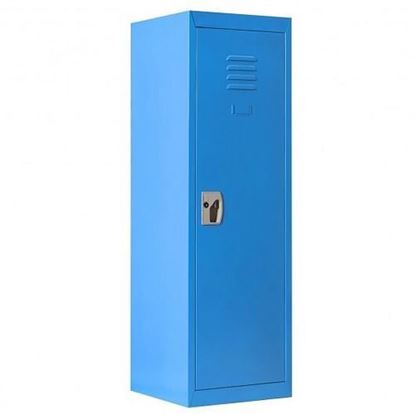 Picture of 48" Kid Safe Storage Children Single Tier Metal Locker-Blue