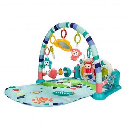 Picture of Baby Kick and Play Gym Mat Activity Center with Detachable Piano for Bedroom-Blue