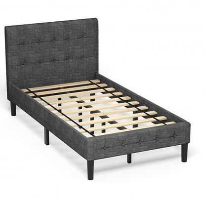 Picture of Platform Bed with Button Tufted Headboard