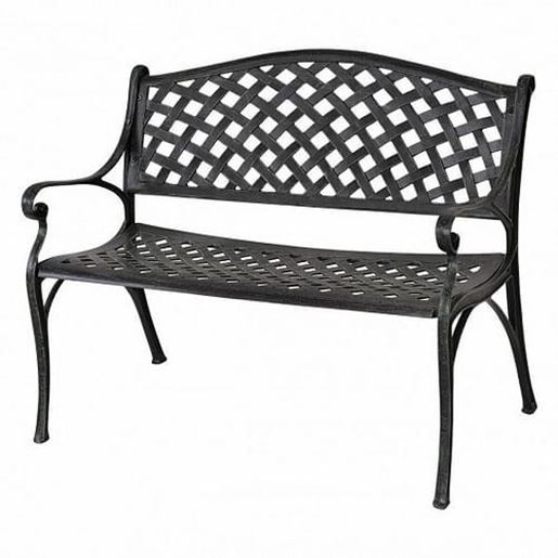 Picture of 40 Inch Outdoor Aluminum Antique Garden Patio Bench