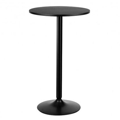 Picture of 24 Inch Bistro Pub Table Round Bar Height Cocktail Table with Metal Base and MDF Top