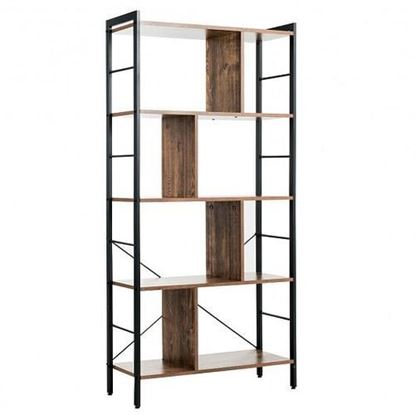 Picture of 4-Tier Industrial Bookshelf Floor Standing Storage Rack Large Storage