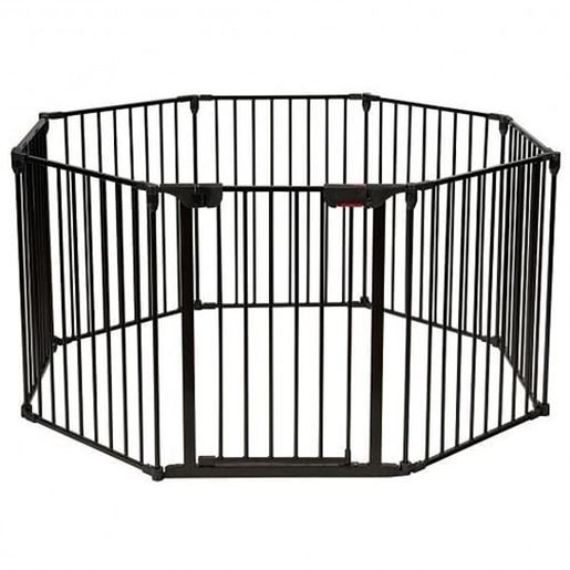 Picture of Adjustable Panel Baby Safe Metal Gate Play Yard-Black