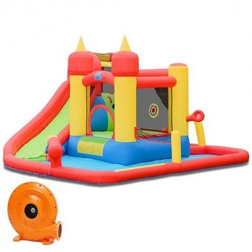 Picture of Inflatable Blow Up Water Slide  Bounce House with 740 W Blower