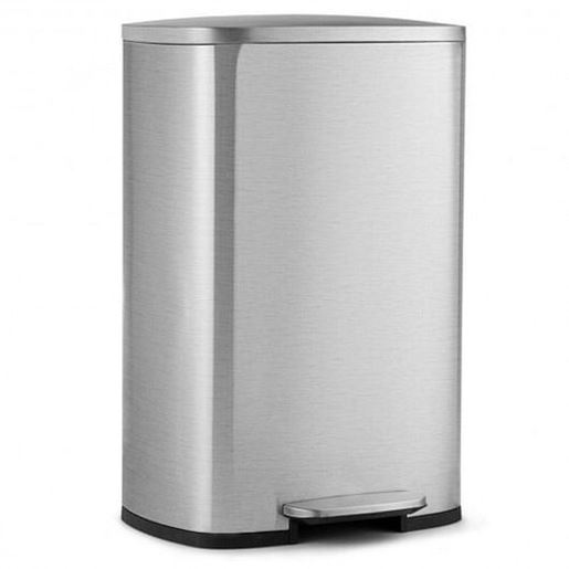 Picture of 13.2 Gallon Stainless Steel Trash Garbage Can with Bucket