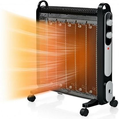 Picture of Electric Mica Space Portable Heater with Adjustable Thermostat-Black