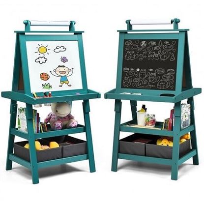 Picture of 3 in 1 Double-Sided Storage Art Easel-Coffee