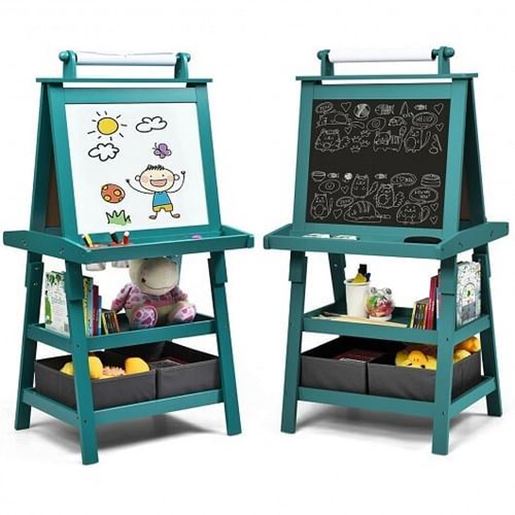 Picture of 3 in 1 Double-Sided Storage Art Easel-Coffee