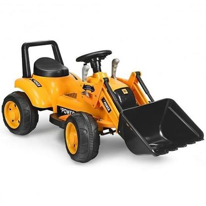 Picture of Kids Ride On Excavator Digger 6V Battery Powered Tractor -Yellow