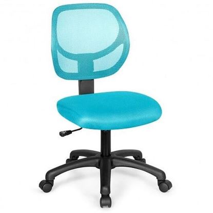 Picture of Low-back Computer Task Office Desk Chair with Swivel Casters-Green