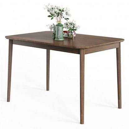 Picture of 43.5 Inch Modern Kitchen Dining Rectangle Table with Rubber Wood Legs