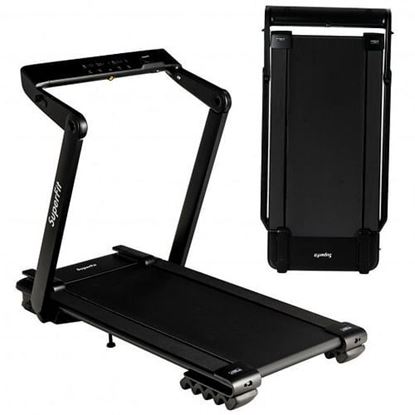 Picture of 4.0HP Foldable Electric Treadmill Jogging Machine with Speaker LED-Black