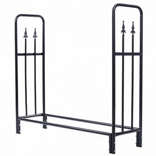 Picture of 4 Feet Outdoor Heavy Duty Steel Firewood Wood Storage Rack