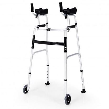 Picture of Folding Height Adjustable Walking Frame with Armrest Support