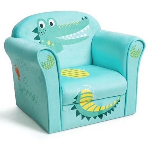 Picture of Kids Crocodile Armrest Upholstered Couch