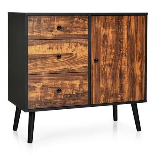 Picture of 31.5-Inch Storage Cabinet with Drawer and Side Cabinet