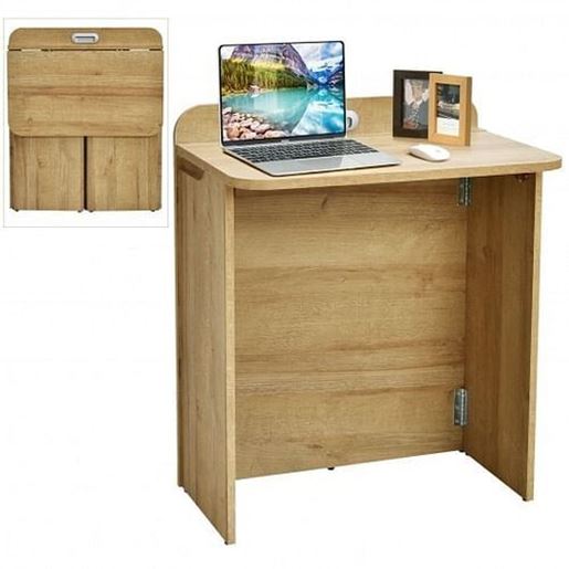 Picture of Folding Space Saving Computer/  Laptop Desk Table Workstation with Handle