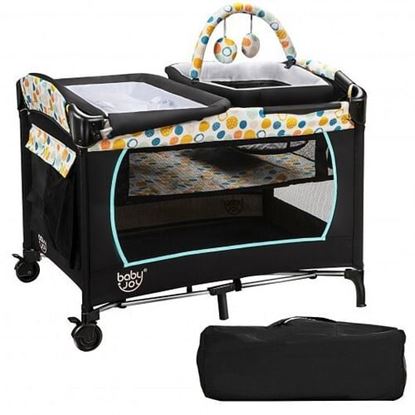 Picture of 4-in-1 Convertible Portable Baby Playard with Changing Station-Blue