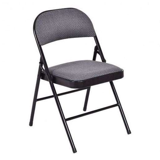 Picture of Set of 4 Fabric Upholstered Padded Seat Folding Chairs