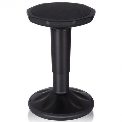 Picture of Adjustable Active Learning Stool Sitting Home Office Wobble Chair with Cushion Seat -Black