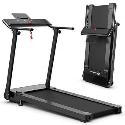 Picture of Folding Treadmill for Walking Running with LED Touch Screen for Home and Gym