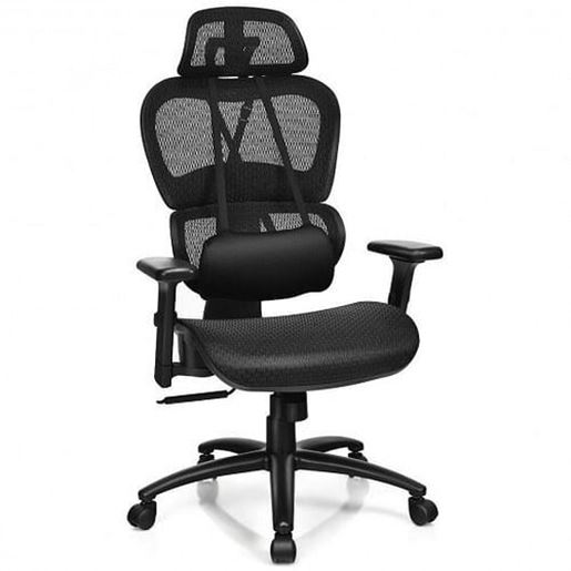 Picture of Mesh Office Chair Recliner with Adjustable Headrest