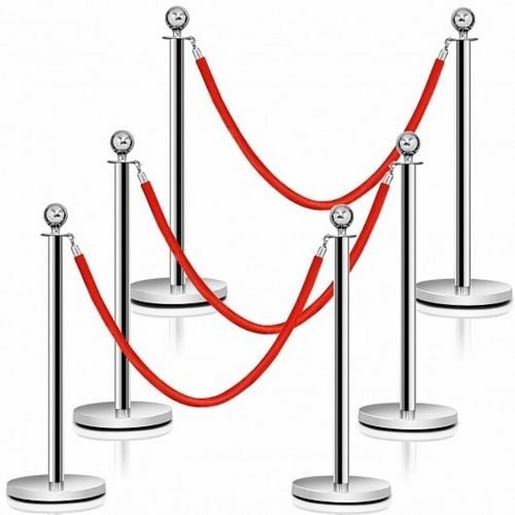 Picture of 6 pcs Stanchion Posts Queue Pole