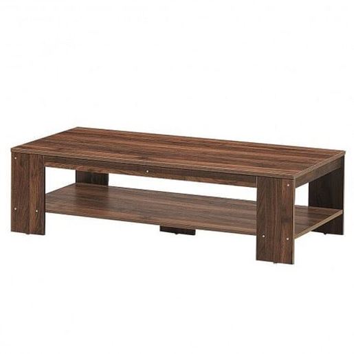 Picture of 47 Inch 2-Tier Rectangular Coffee Table with Storage Shelf