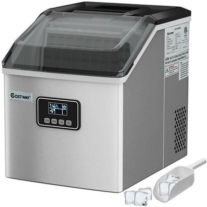 Foto de 48 Lbs Stainless Self-Clean Ice Maker with LCD Display