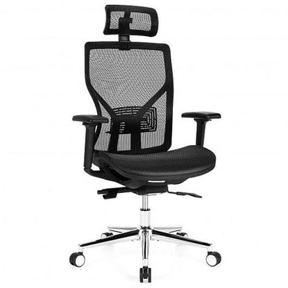 Picture of High-Back Mesh Executive Chair with Sliding Seat and Adjustable Lumbar Support