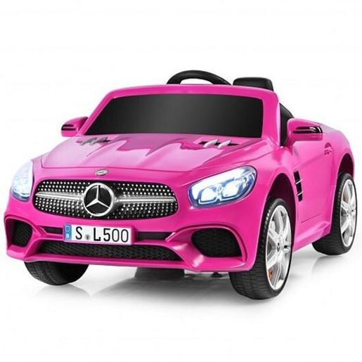 Picture of 12V Mercedes-Benz SL500 Licensed Kids Ride On Car with Remote Control-Pink