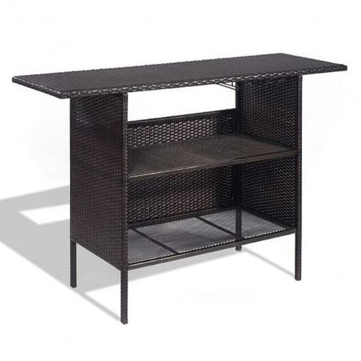 Picture of Outdoor Patio Rattan Bar Counter Table