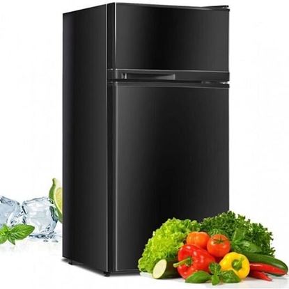 Picture of 2 Doors Cold-rolled Sheet Compact Refrigerator-Black