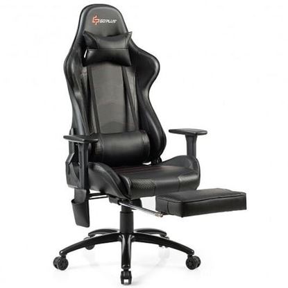 Picture of Ergonomic High Back PU Leather Massage Gaming Chair-Black