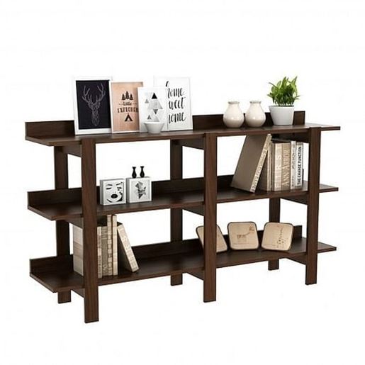 Picture of 59" Console Sofa Table with 3-tier Open Shelf for Living Room