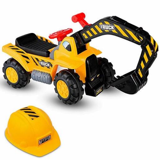 Picture of Outdoor Kids Ride On Construction Excavator with Safety Helmet