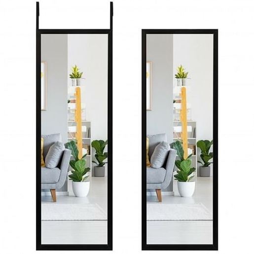 Picture of Full Length Metal Door Mirror with Adjustable Hook-Coffee