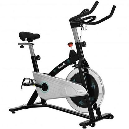 Picture of 30Lbs Magnetic Fixed Indoor Training Bicycle with Monitor for Gym and House